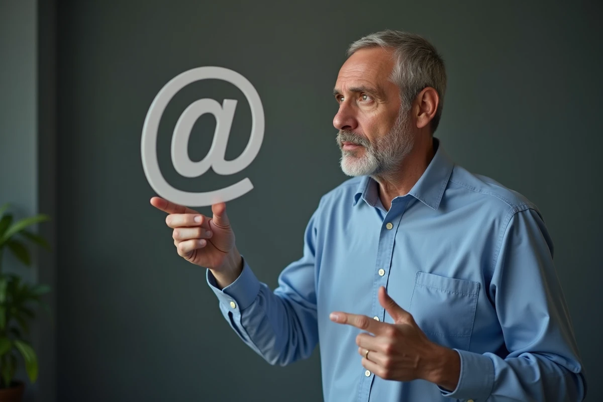 Homme expliquant les touches du clavier AZERTY à un collègue